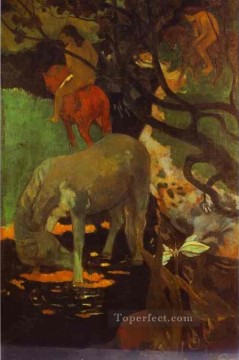 Le Cheval Blanc postimpressionnisme Primitivisme Paul Gauguin Peinture à l'huile